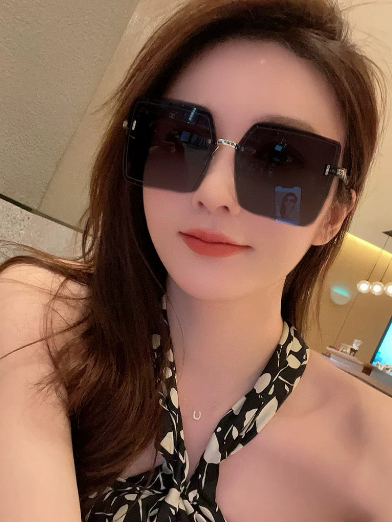 SQUARE SUNGLASSES L0365 IN METAL - Black