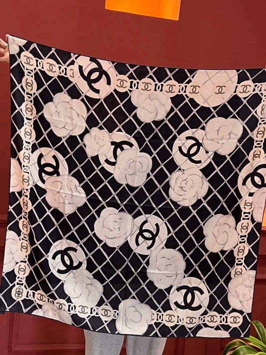 ШАРФ CHANEL 25S 110 З КАШЕМІРУ ТА ШОВКУ 730603