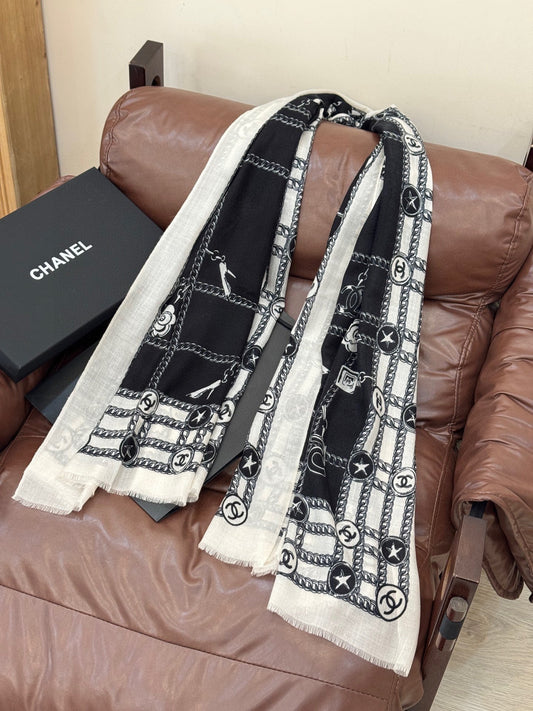 ШАРФ CHANEL 25S 200 З КАШМІРУ 931949