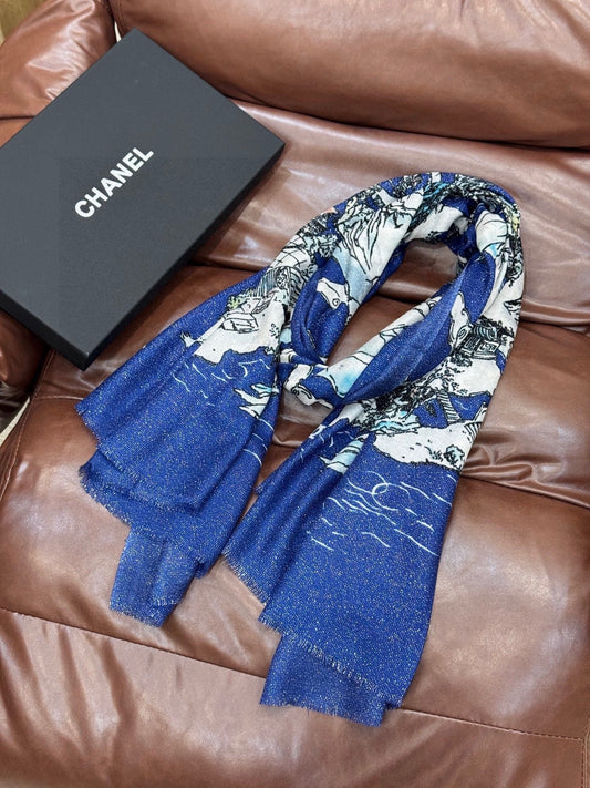 CHANEL 25S ШАРФ 200 СМ З КАШМІРУ 941753