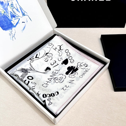 ШАРФ CHANEL 25S 90 З ШОВКУ 730660