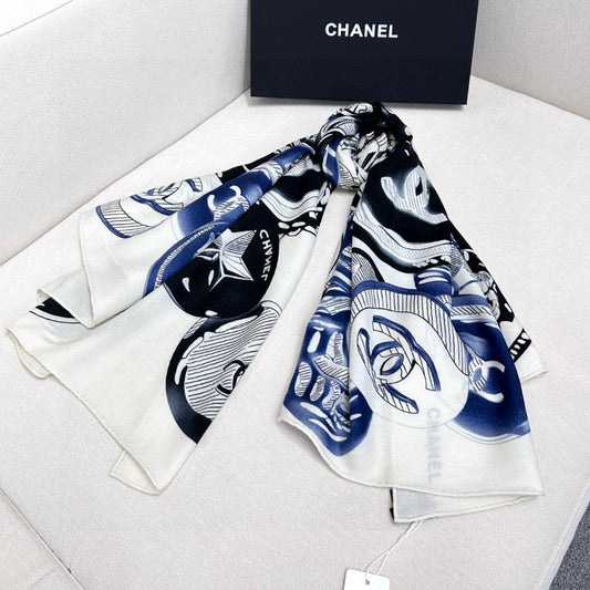 ШАРФ CHANEL 25S 140 З КАШМІРУ ТА ШОВКУ 642080
