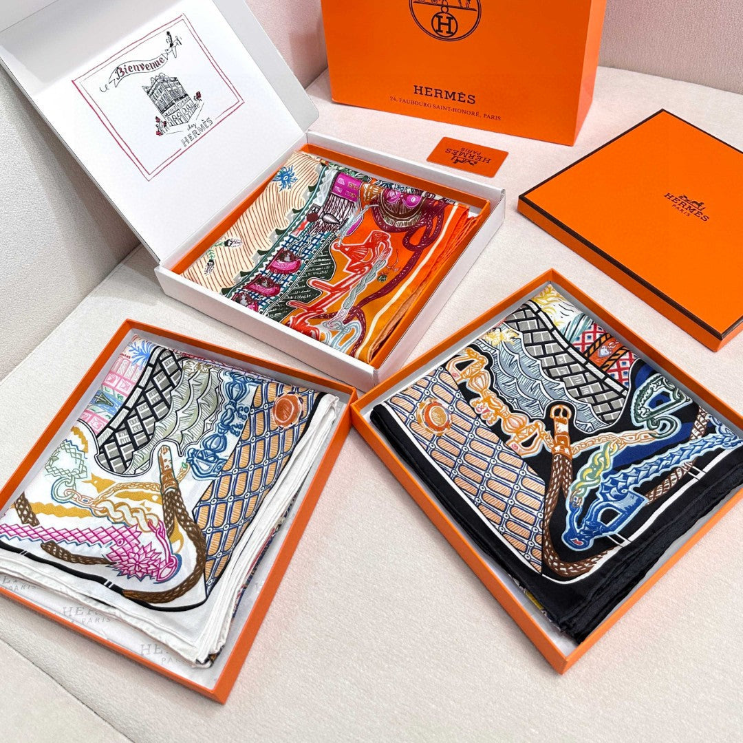 HERMES 25S SCARF 90 IN SILK 726441