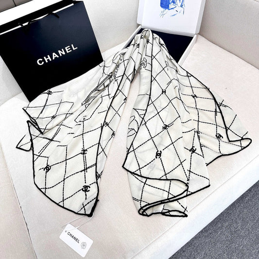 ХУСТКА CHANEL 25S 140 З КАШМІРУ ТА ШОВКУ 727347
