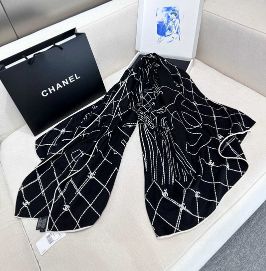 ШАРФ CHANEL 25S 140 З КАШМІРУ ТА ШОВКУ 727348