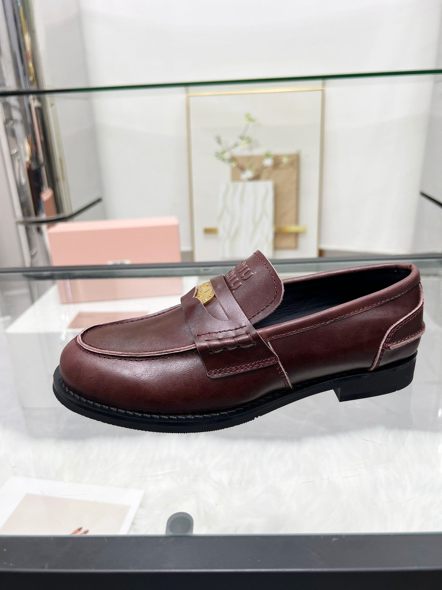 PENNY LOAFERS IN DARK BROWN CALFSKIN - 35
