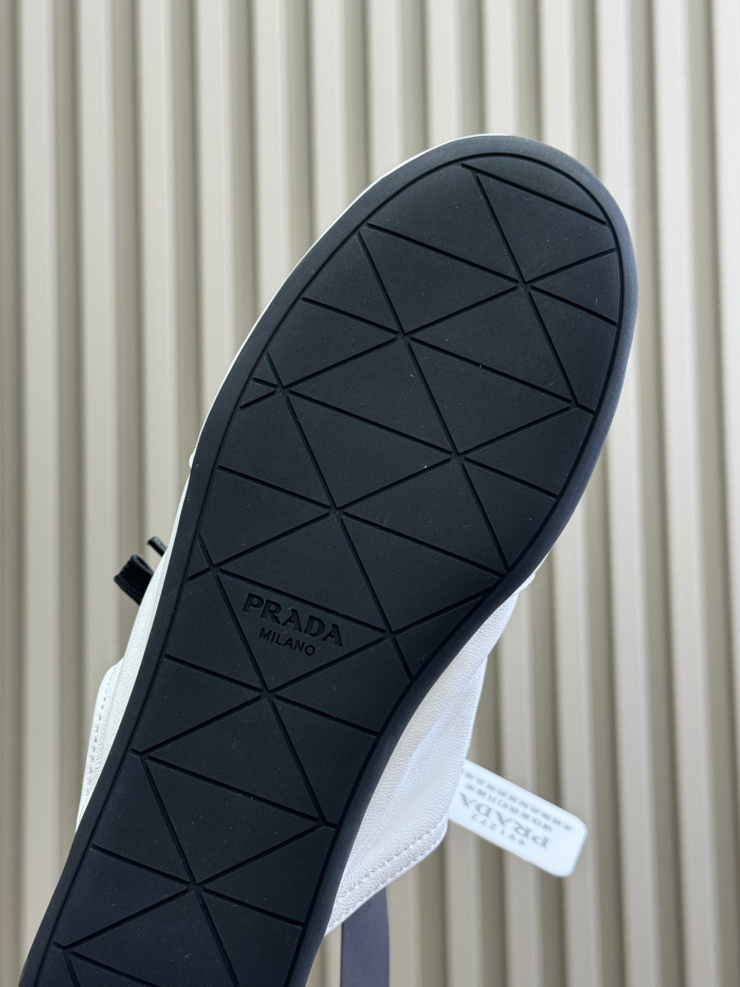 PRADA 25S COLLAPSE MULES IN WHITE CALFSKIN - 35