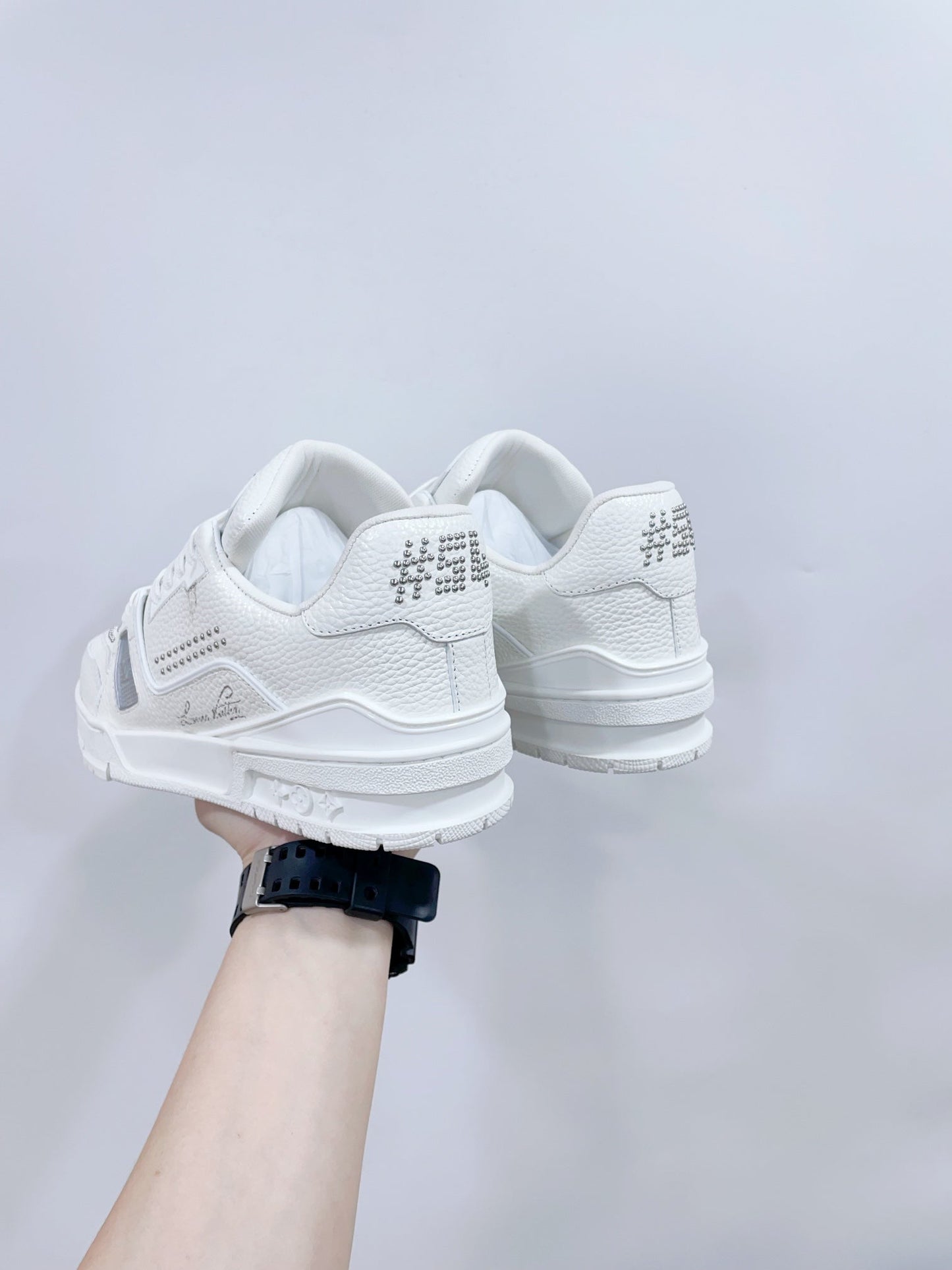 TRAINER SNEAKER IN WHITE CALFSKIN - 35