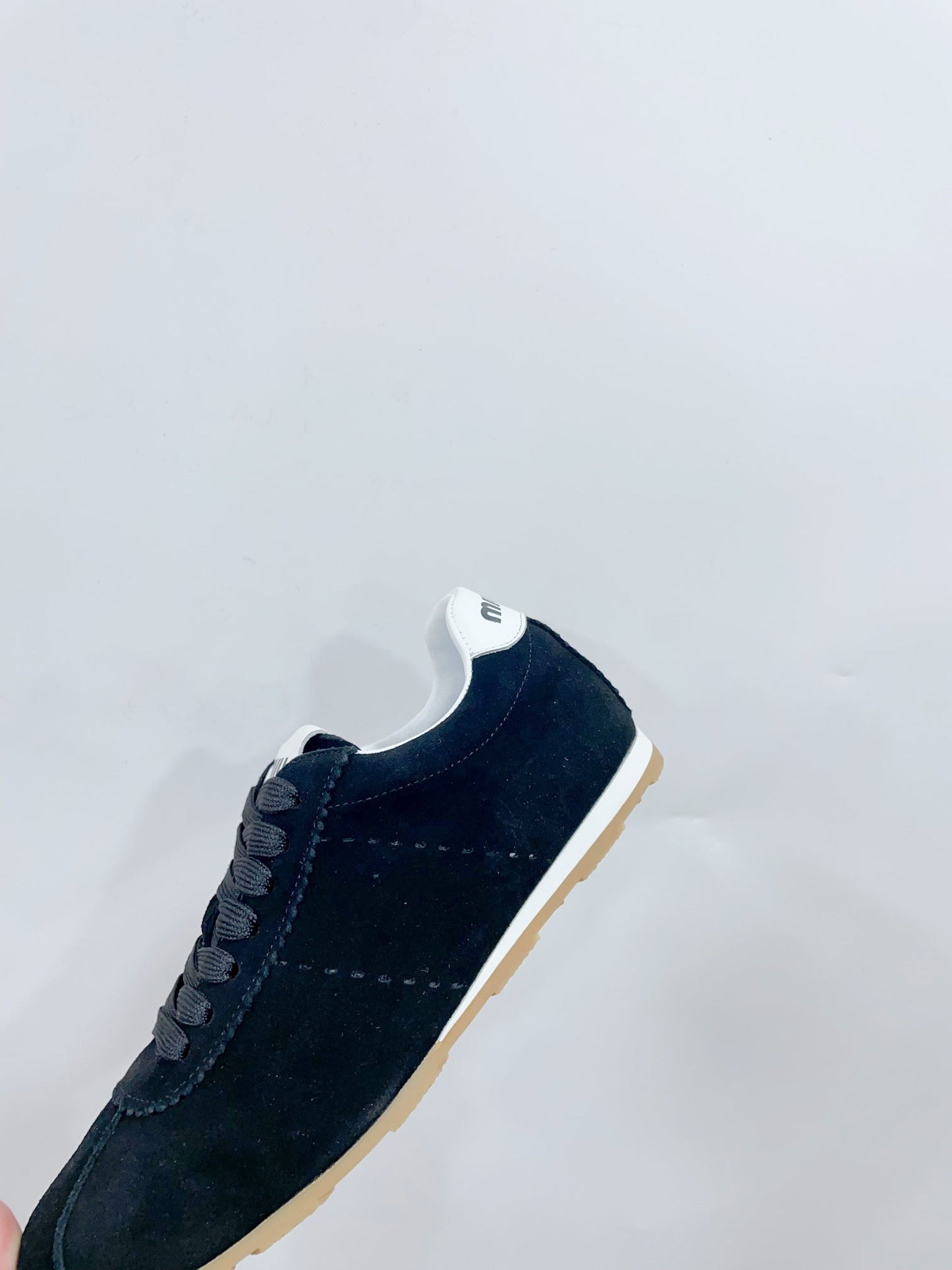 PLUME SUEDE SNEAKERS BLACK - 35