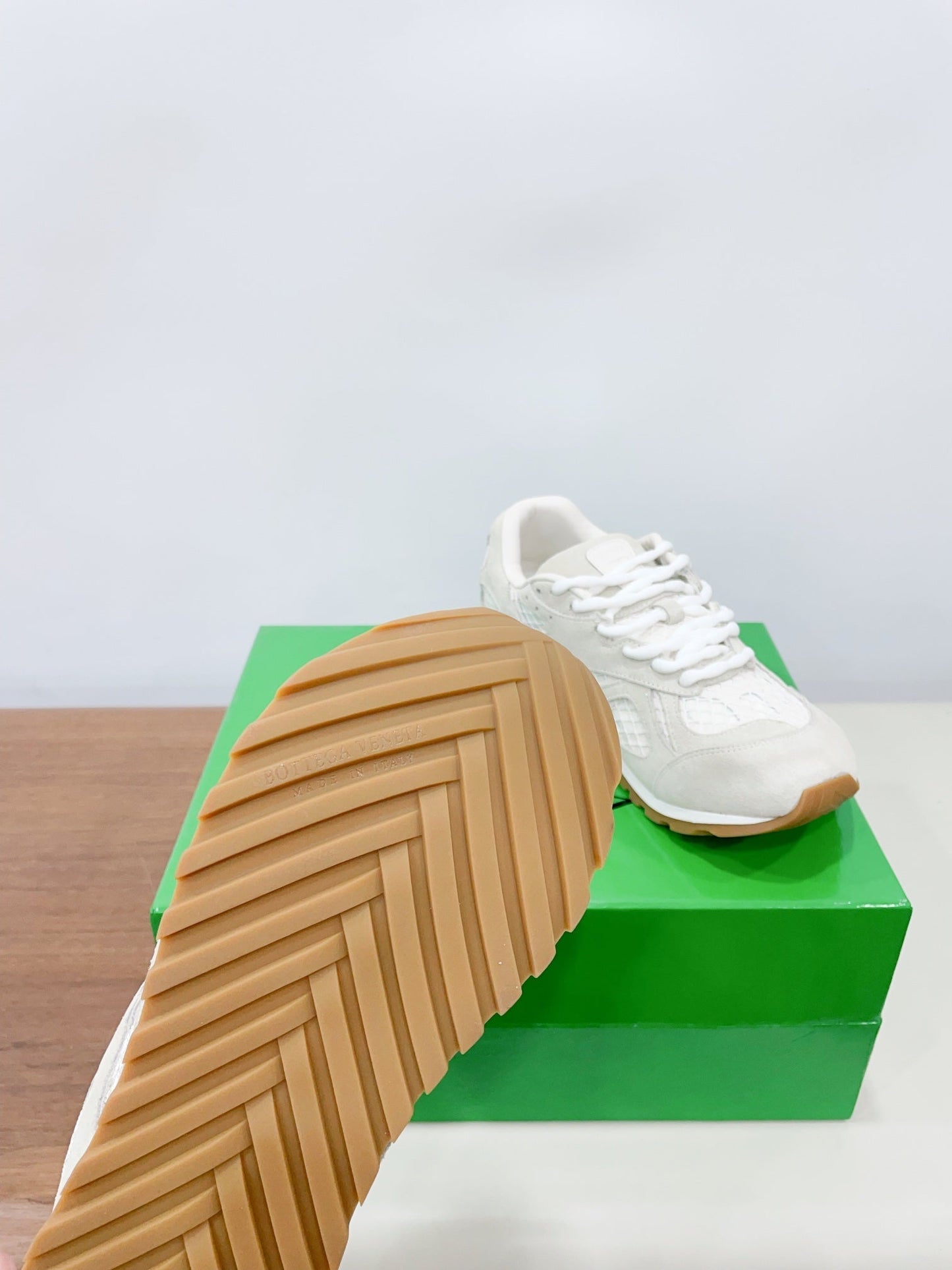 ORBIT SNEAKER IN SEA SALT SUEDE AND TECHNICAL MESH - 35