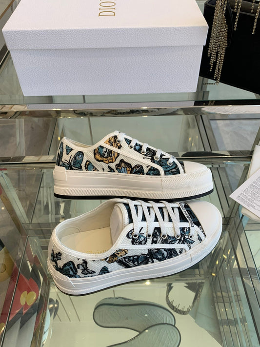 КРОСІВКИ НА ПЛАТФОРМІ WALK'N З БАРВИСТОЇ ВИШИВАНЕЇ ТКАНИНИ - 35