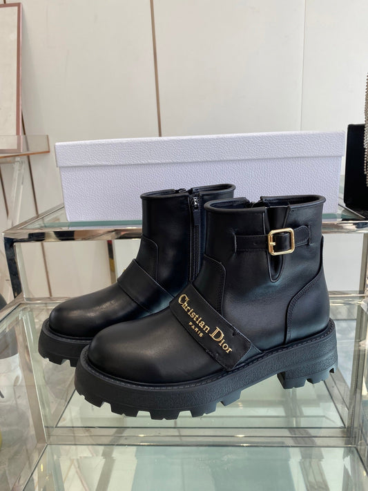 ЧЕРЕВИКИ DIOR 25S D-QUEST 35 ММ З ЧОРНОЇ ТЕЛЯЧОЇ ШКІРИ - 35
