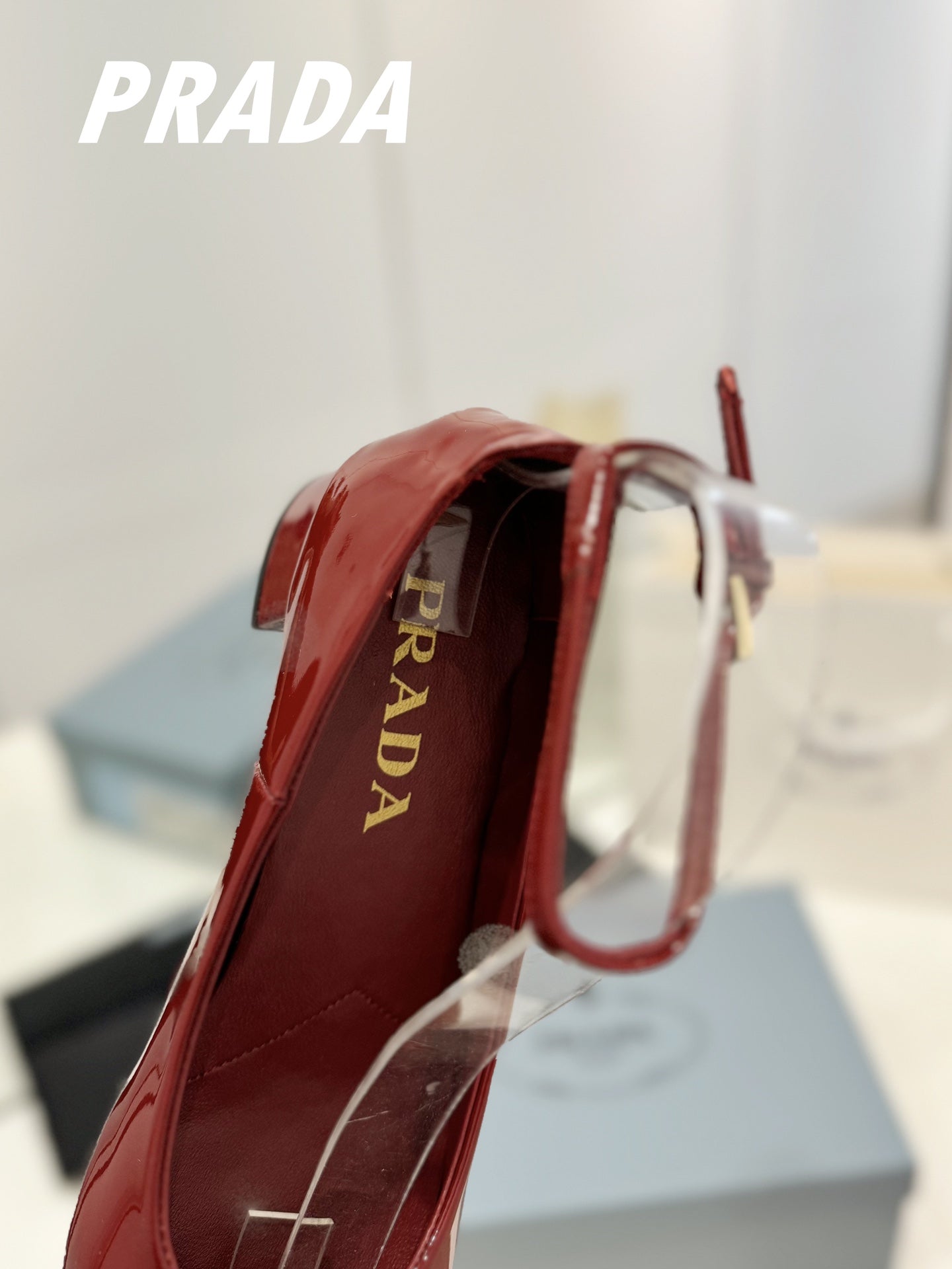 Pra Pumps 40 Square Sole Wine Patent Leather - 35