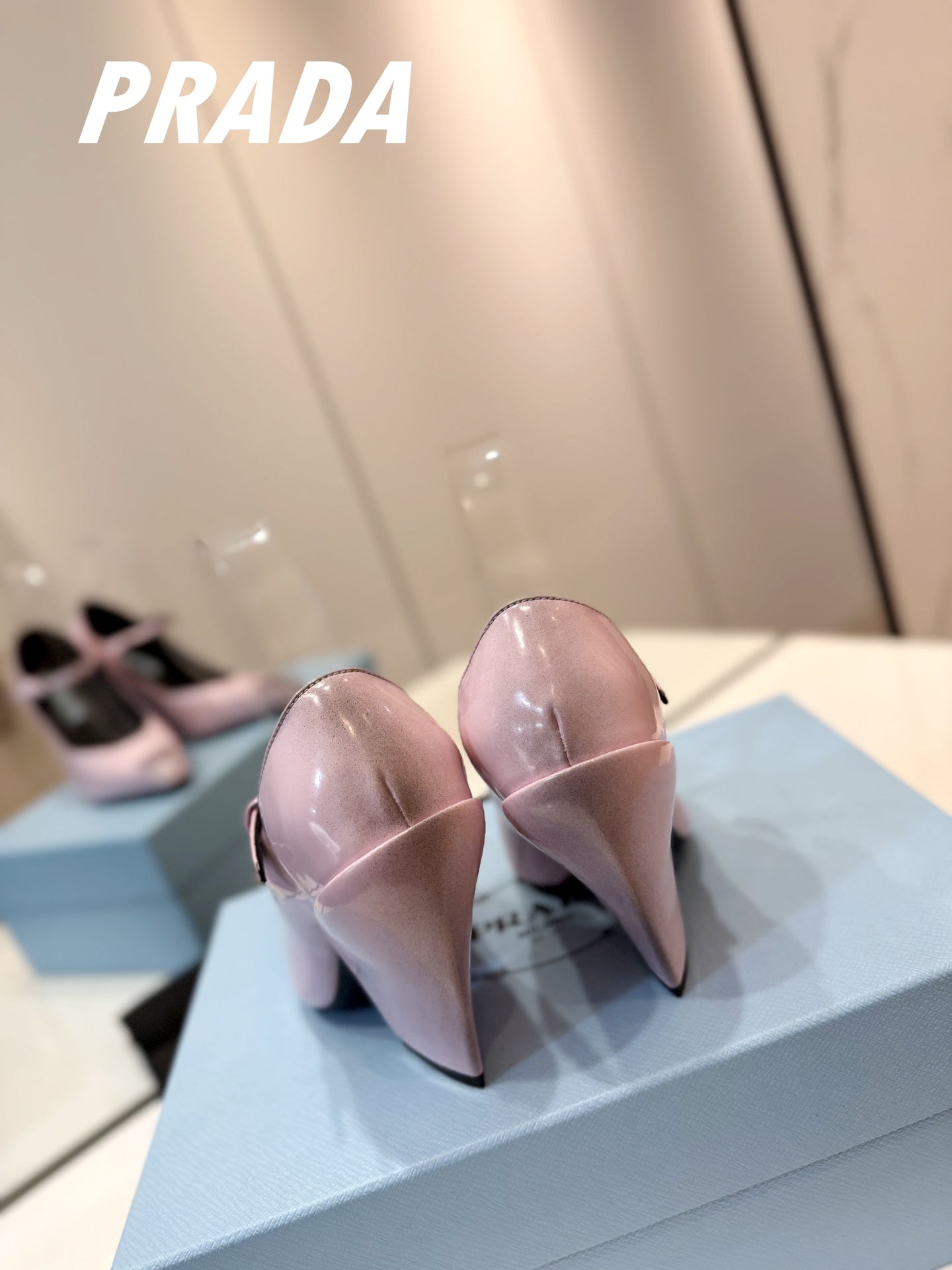 PRA BRUSHED PUMPS PASTEL PINK LAMBSKIN - 35