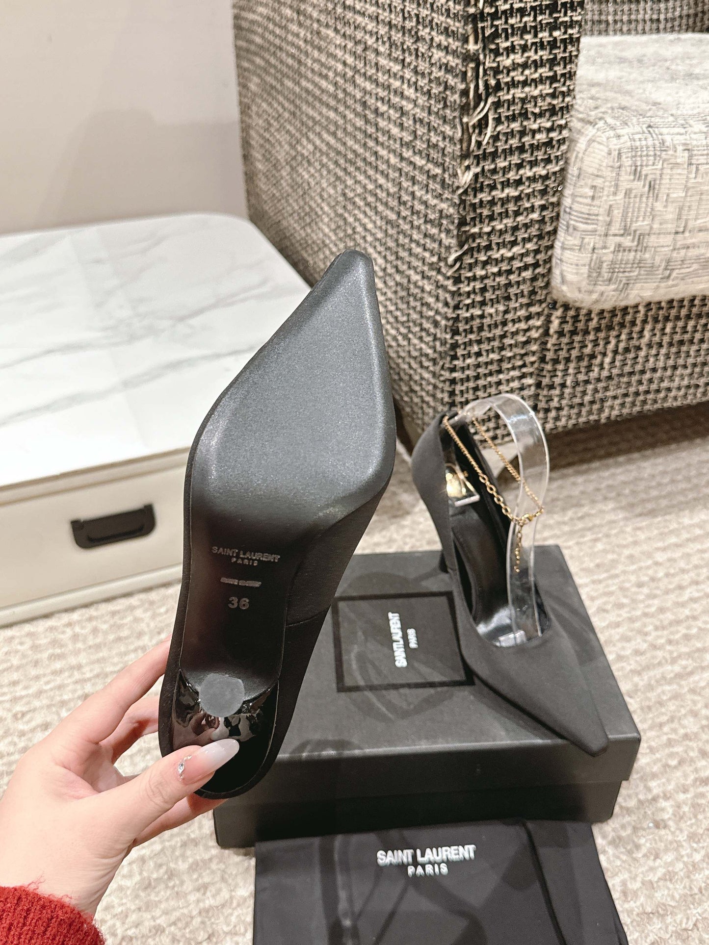 HIGH PUMP 9 CM IN BLACK SATIN - 35