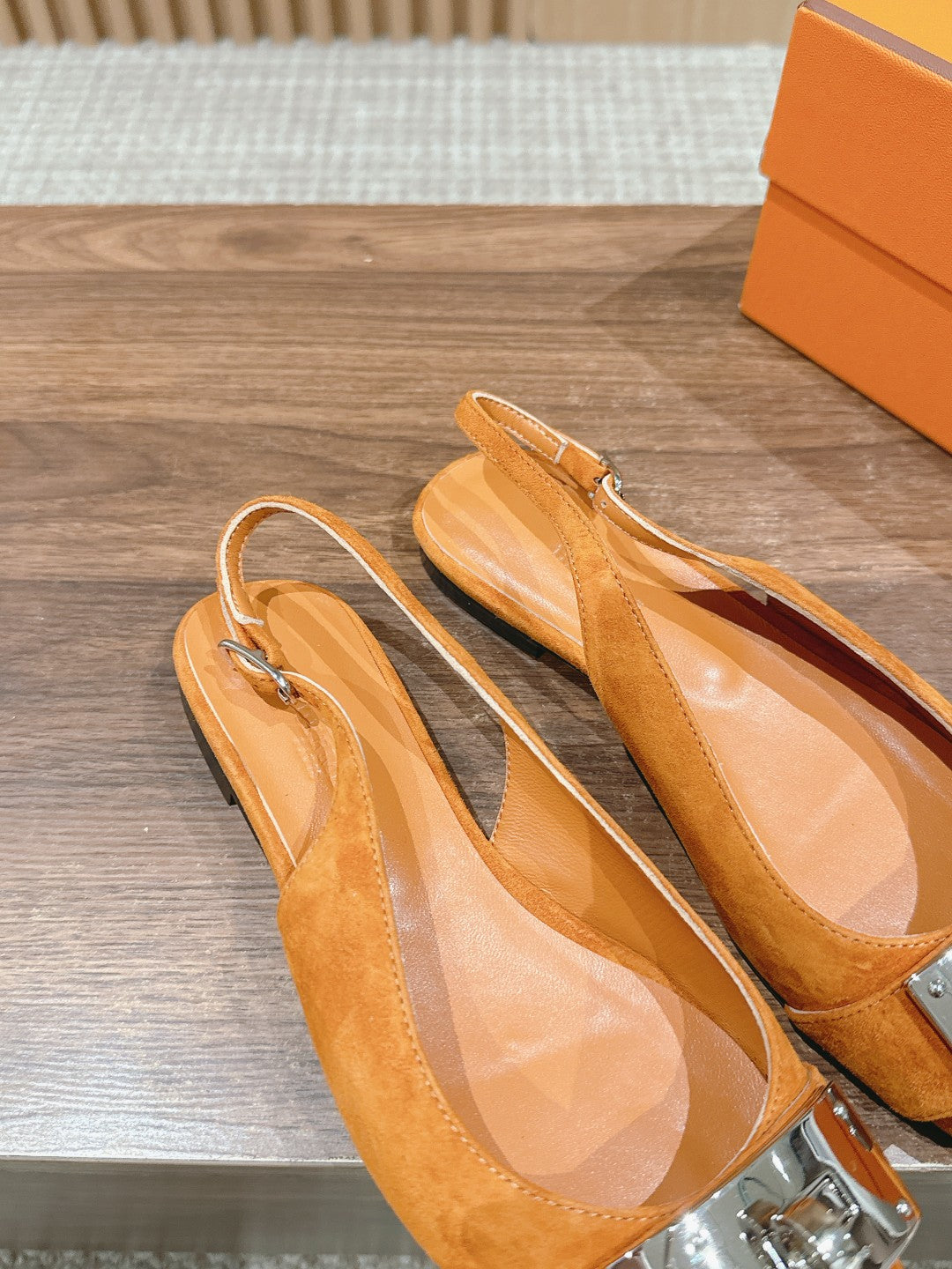 Innocente Slingback Suede Goatskin Orange - 35