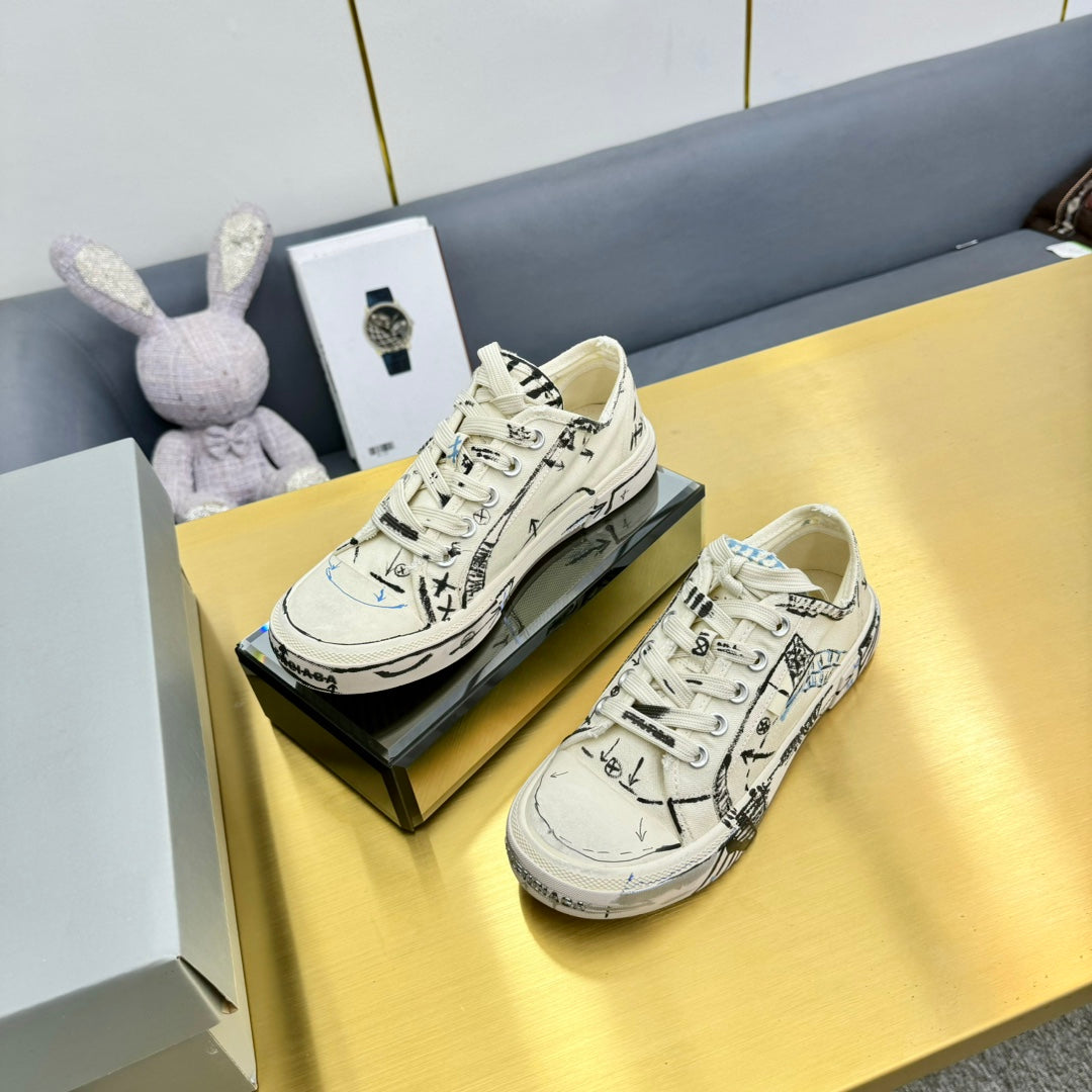 SKETCH SNEAKERS IN BEIGE CANVAS - 35