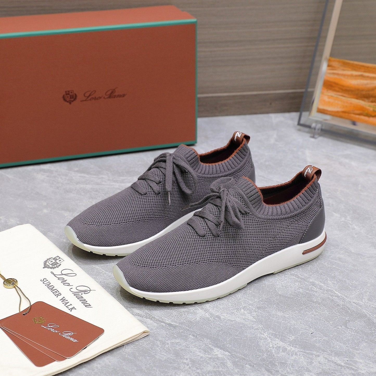 LP LADY FLEXY WALK SNEAKER IN GREY FABRIC - 35