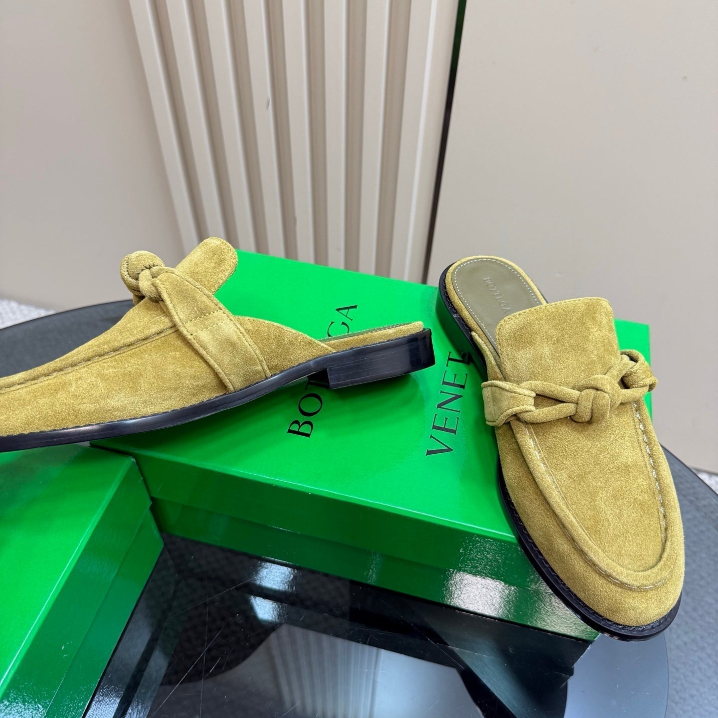 ASTAIRE MULE IN OLIVE GREEN SUEDE - 35