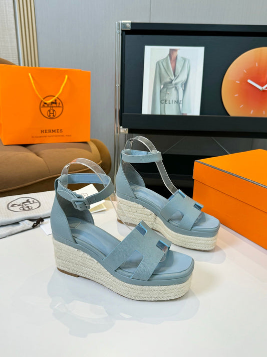 Еспадрильї Elda 80, блакитний Epsom Calfskin - 35