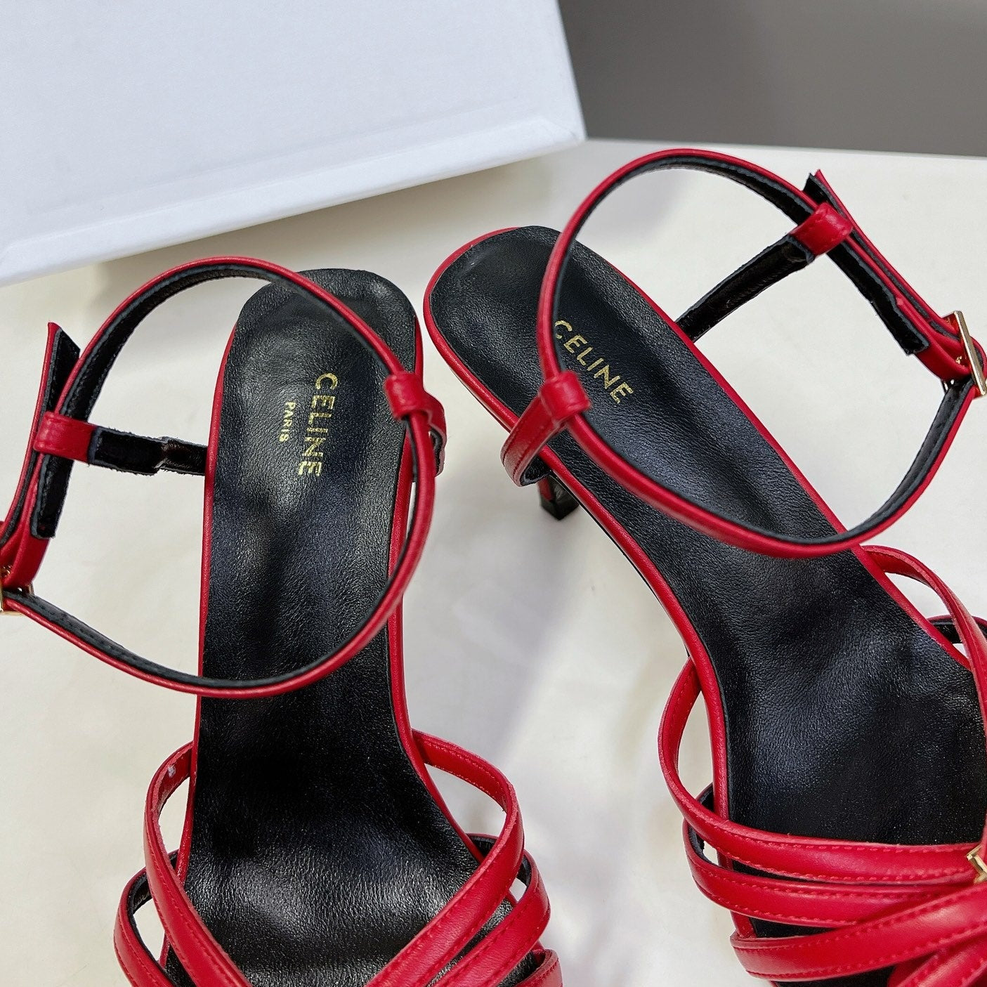 RIOMPHE SANDAL IN LAMBSKIN CHERRY RED - 35