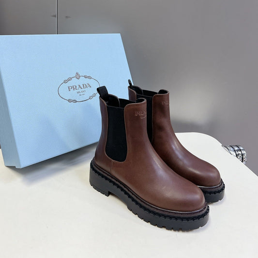 PRA CHELSEA BOOTS CHOCOLATE CALFSKIN - 35