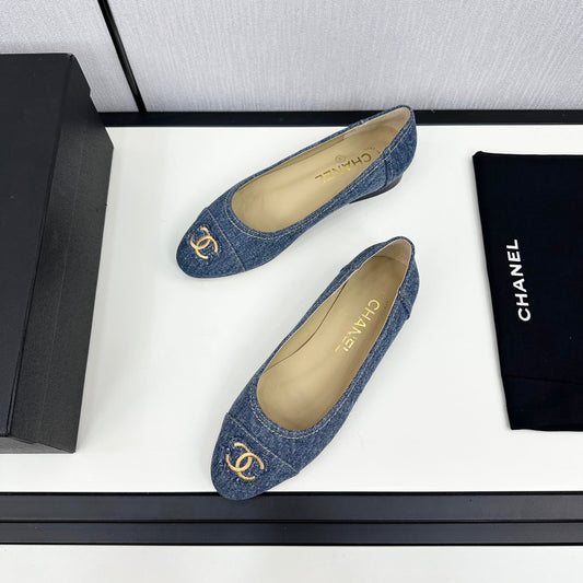 cc ballet flat blue denim 166815 - 35
