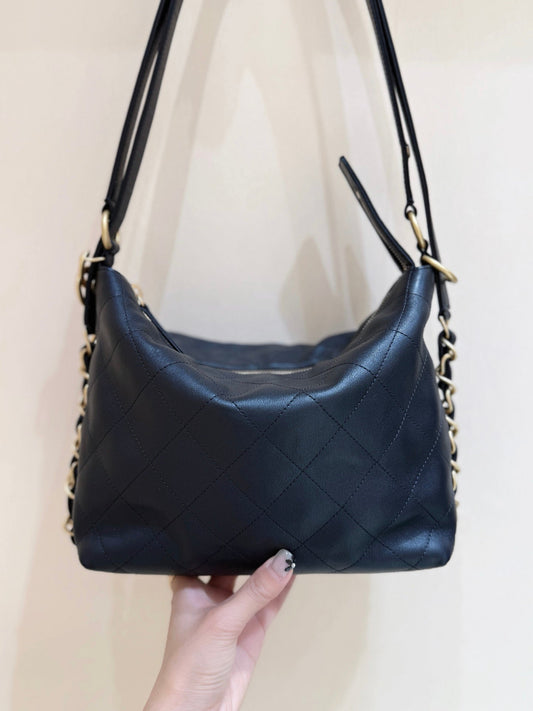 CHANEL 25S MINI MAXIUM OLD HOBO BAG 31 З ЧОРНОЇ ТЕЛЯЧОЇ ШКІРИ