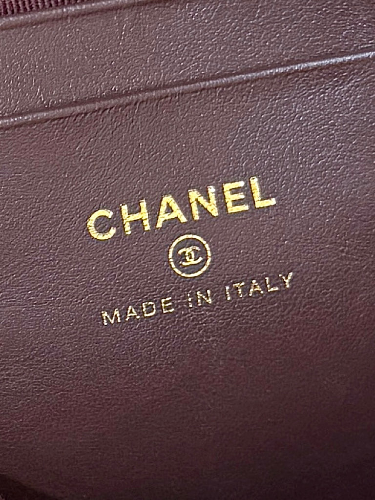 CHANEL 25S CLUTCH WITH CHAIN 18 IN BLACK CALFSKIN GOLD HARDWARE