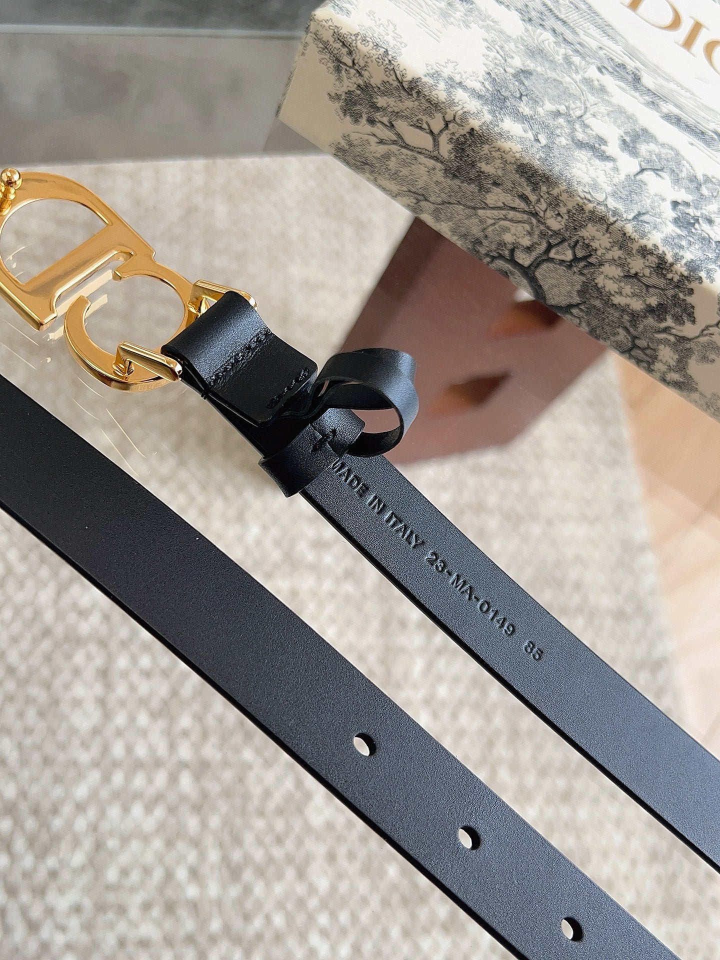 DIOR 25S BELT 20 MM IN BLACK CALFSKIN 613187 - 30