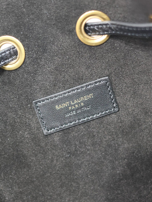 PARIS VII SMALL HOBO 30 З ЧОРНОЇ ЗЕРНИСТОЇ ШКІРИ ІЗ ЗОЛОТОЮ ФУРНІТУРОЮ