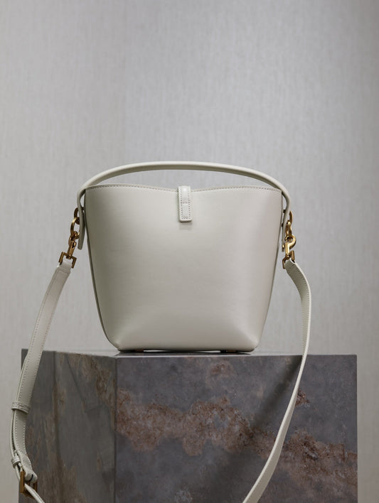 YSL 25S СУМКА LE 37 20 З ТЕЛЯЧОЇ ШКІРИ КОЛЬОРУ DUSTY GRAY ІЗ ЗОЛОТОЮ ФУРНІТУРОЮ