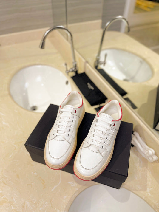 SL SL/61 SNEAKERS WHITE AND RED CALFSKIN - 35
