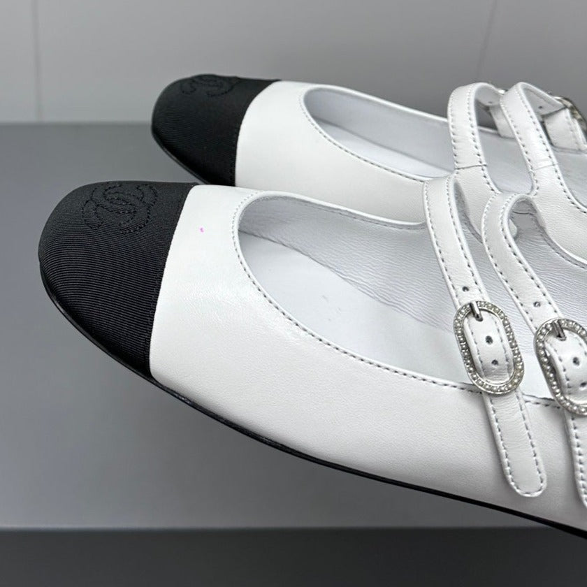 CC pearl Mary Jane flat shoes white - 35