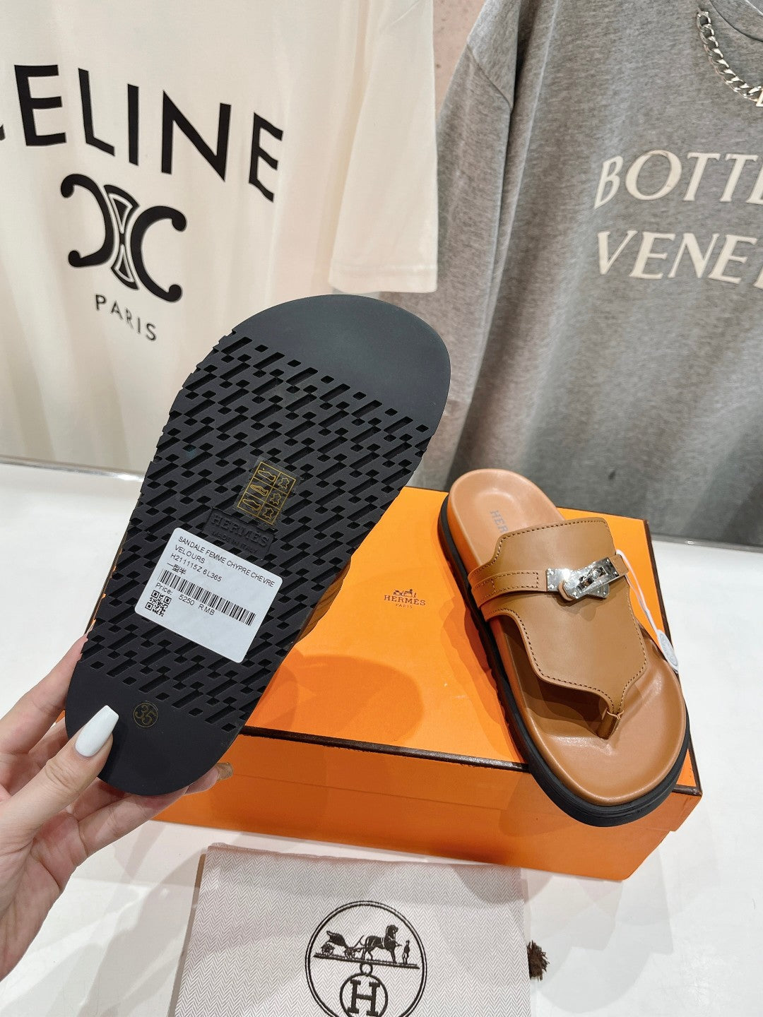 EMPIRE SANDAL CARAMEL CALFSKIN - 35
