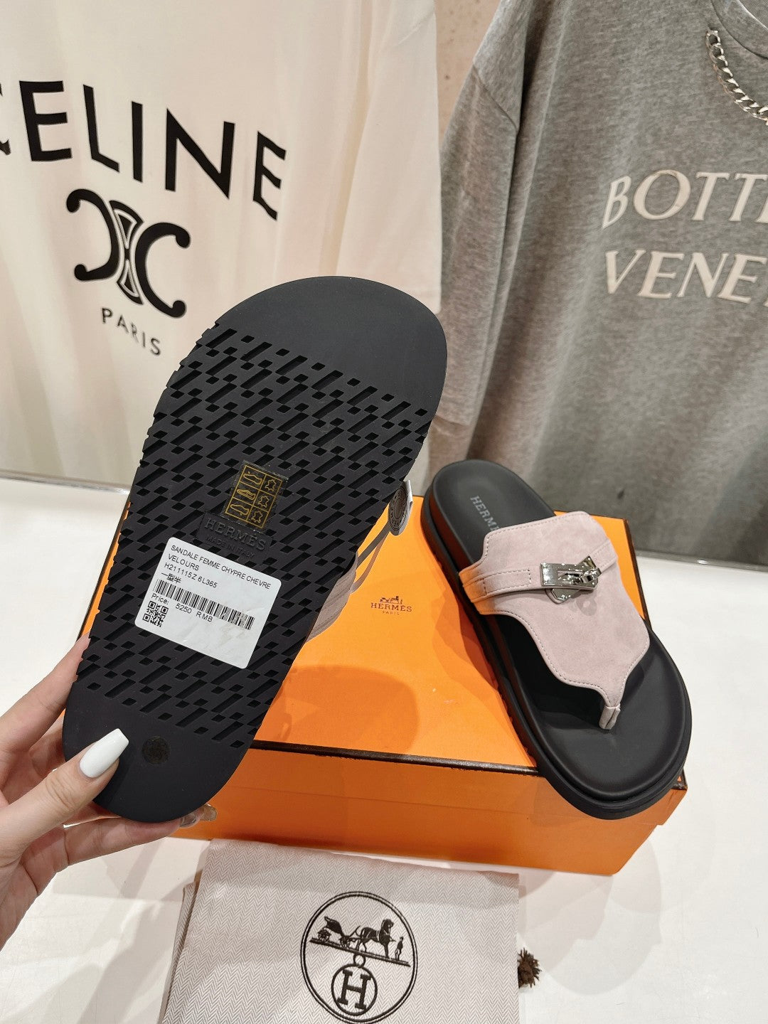 EMPIRE SANDAL BLACK MIX LIGHT GRAY SUEDE - 35