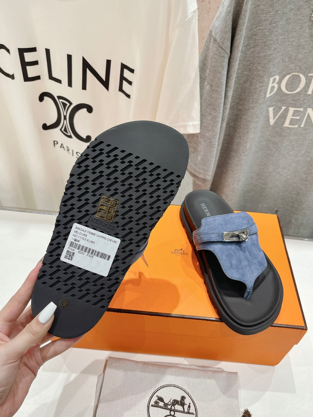 EMPIRE SANDAL BLACK MIX STONE SUEDE - 35