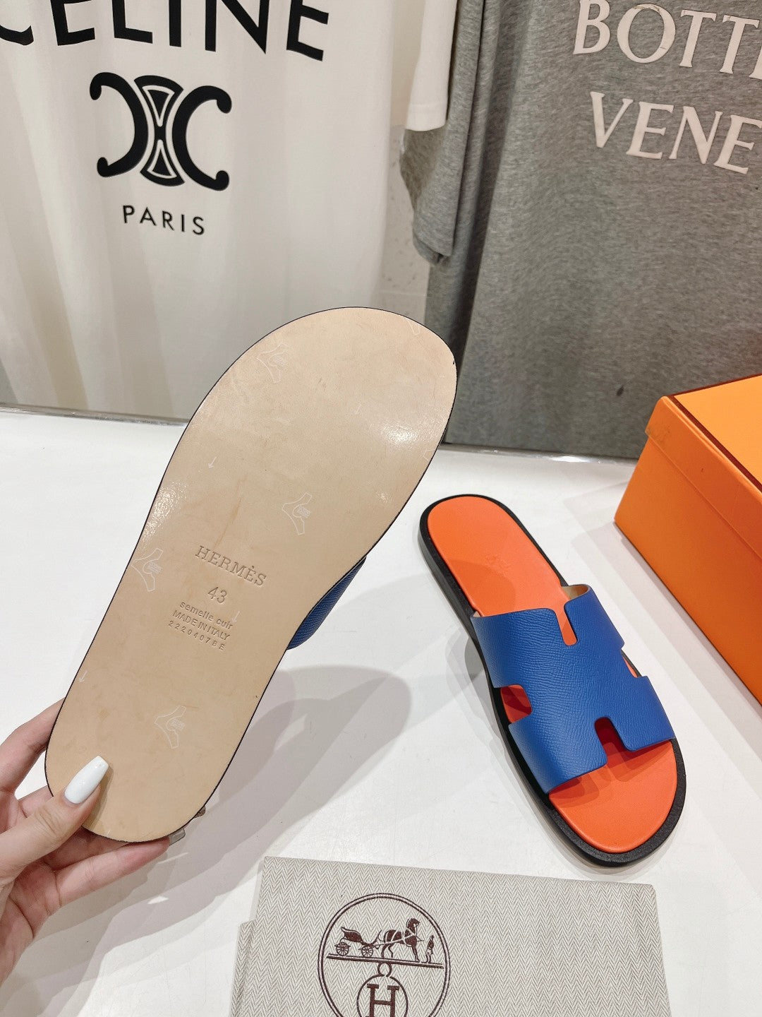 IZMIR SANDAL LIGHT ORANGE MIX LAPIS LAMBSKIN - 35