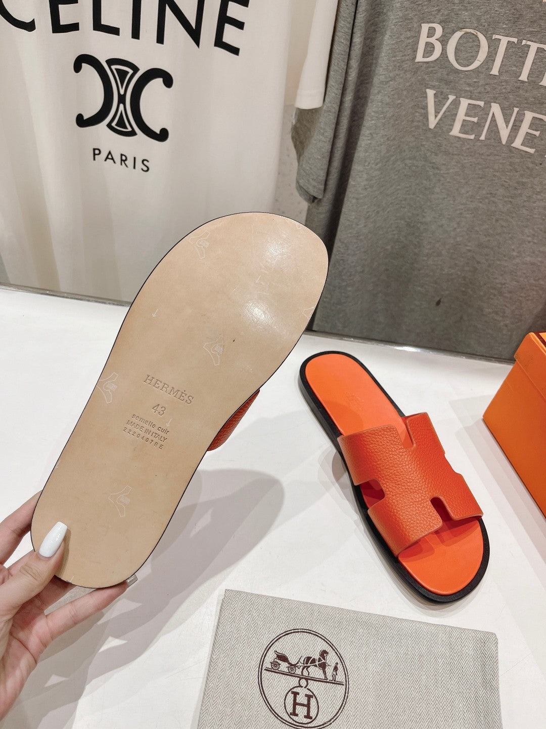 IZMIR SANDAL ORANGE LAMBSKIN - 35