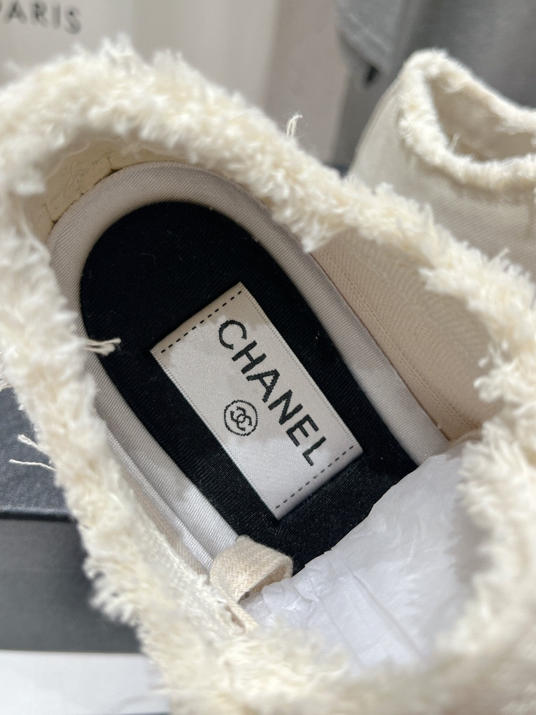 CC SNEAKER WHITE DENIM FABRIC - 35
