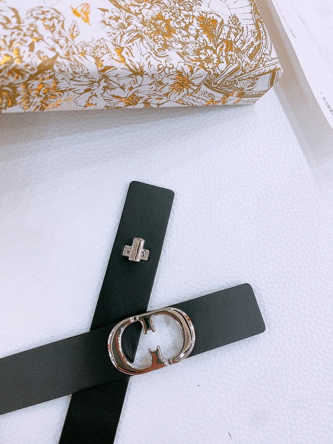 DIOR 25S BELT 25 MM IN BLACK CALFSKIN 561821 - 30