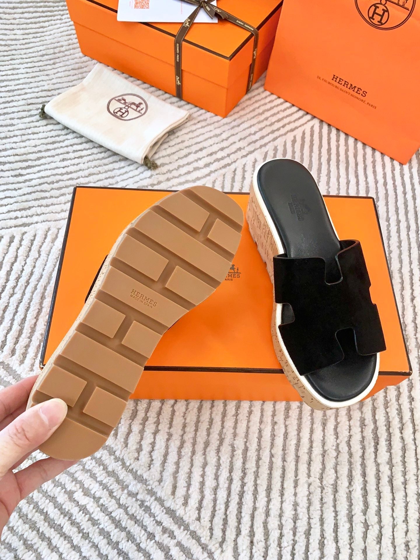 EZE 65 SANDAL BLACK SUEDE - 34