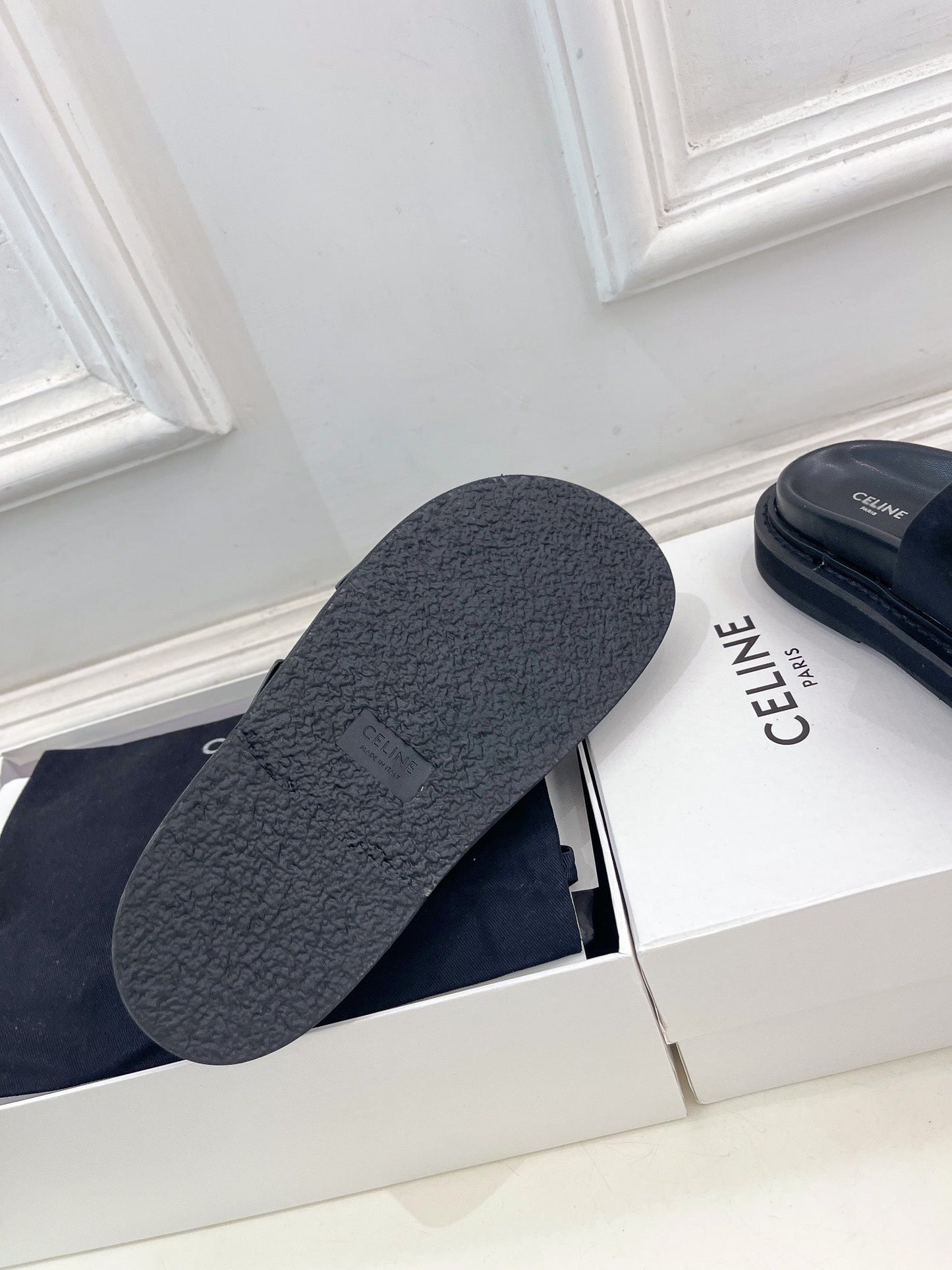 DAD SANDAL MULE IN BLACK SUEDE - 35