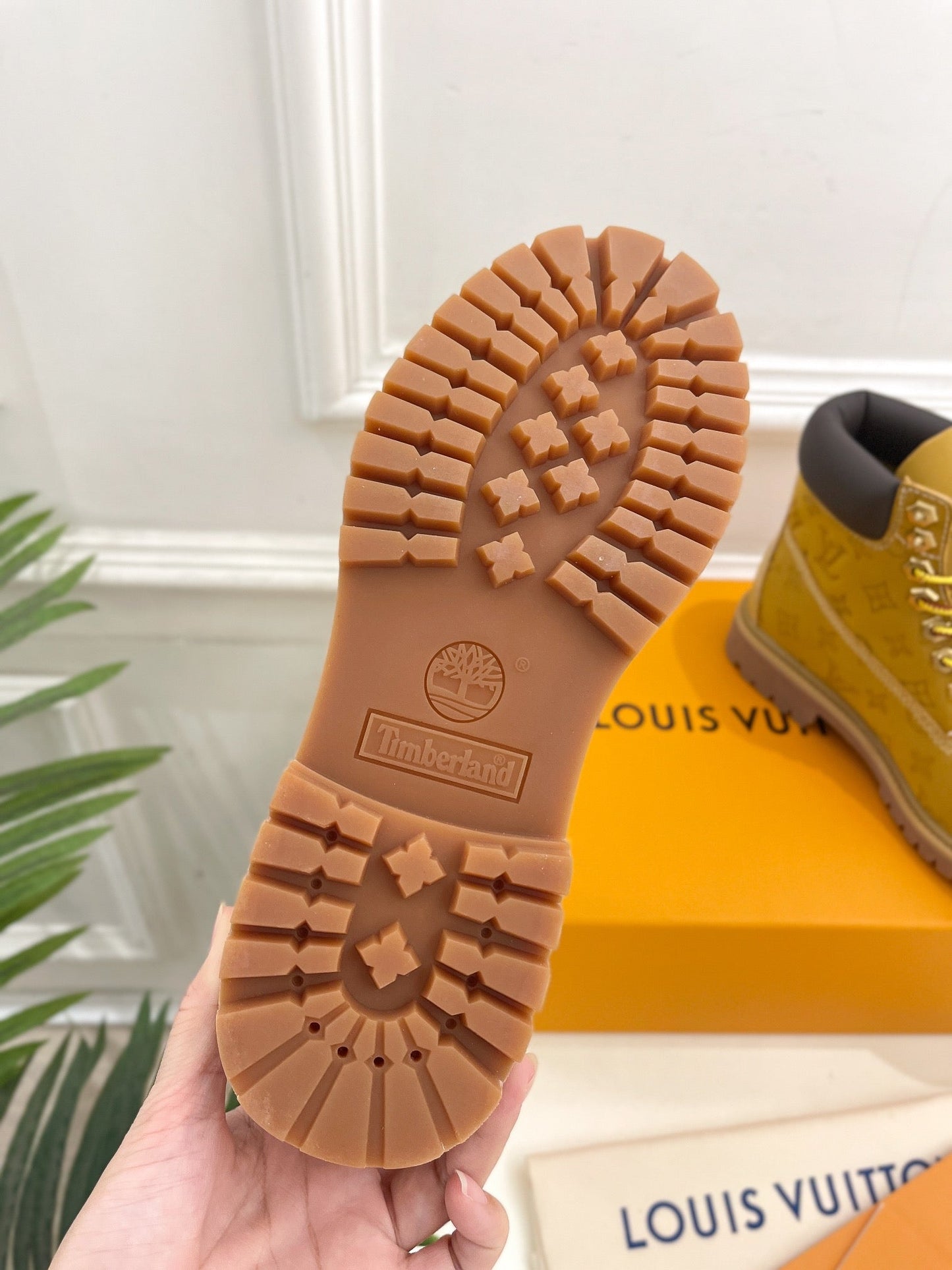 LV X TIMBERLAND MARTIN BOOT IN PEANUT BROWN MONOGRAM SUEDE - 35