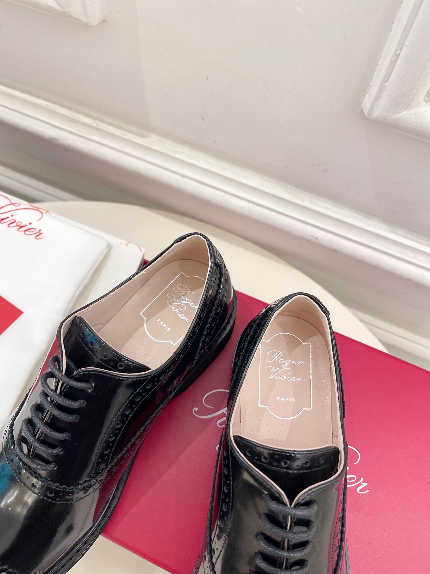 VIV' RANGERS LACE-UPS IN BLACK CALFSKIN - 35