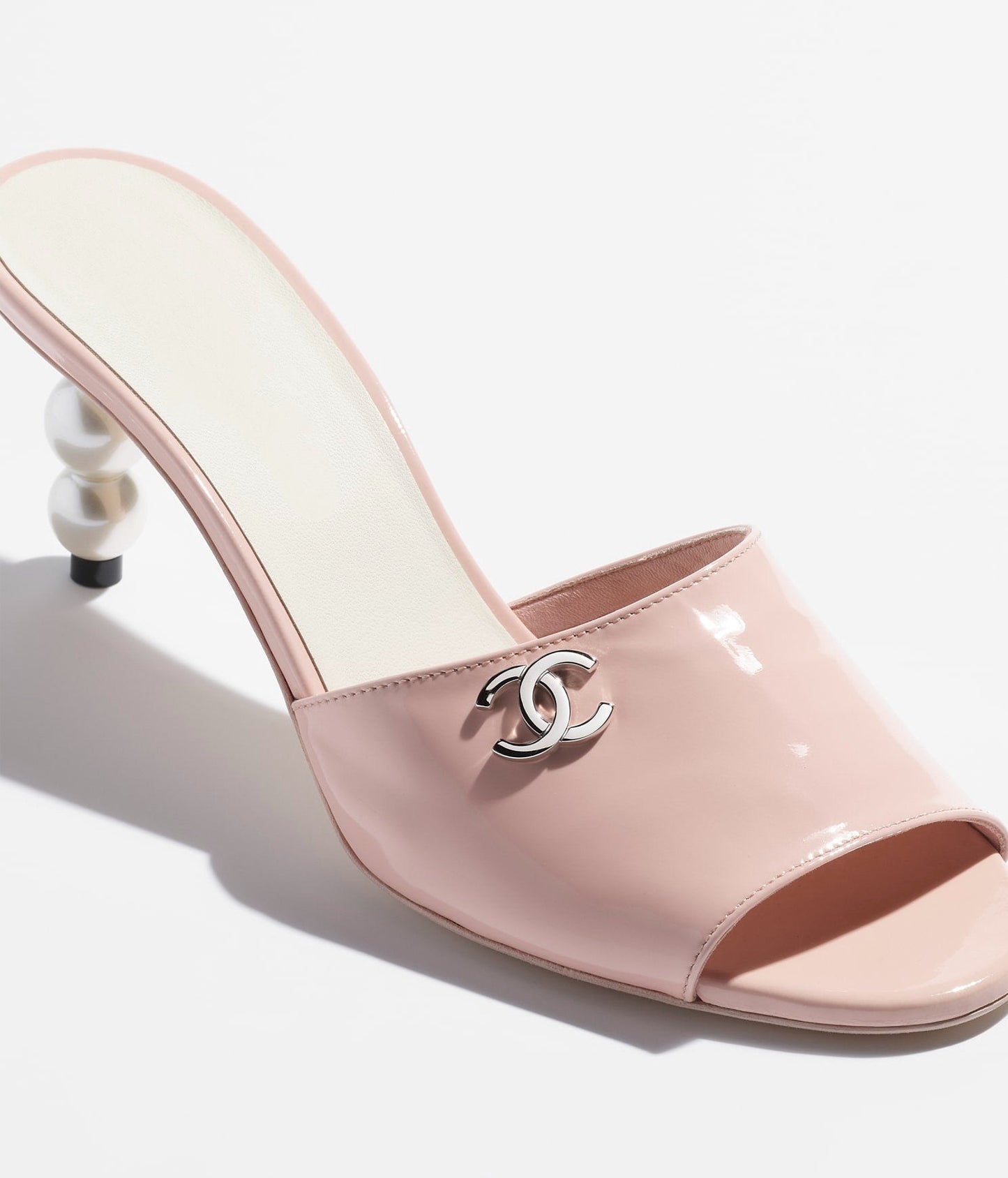 MULES LIGHT PINK PATENT LAMBSKIN - 35
