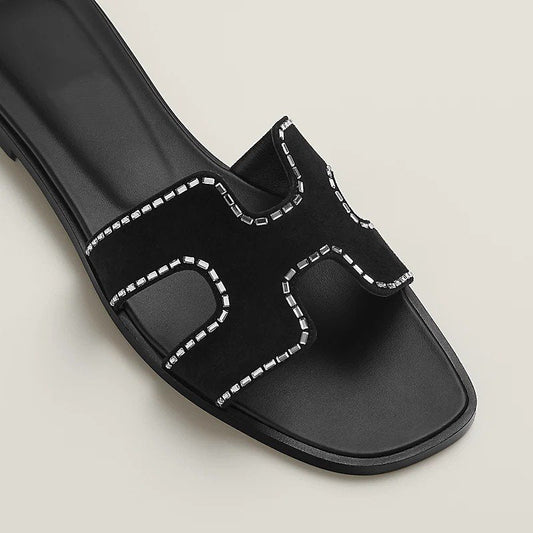 0RAN SANDAL NOIR WHITE - 35