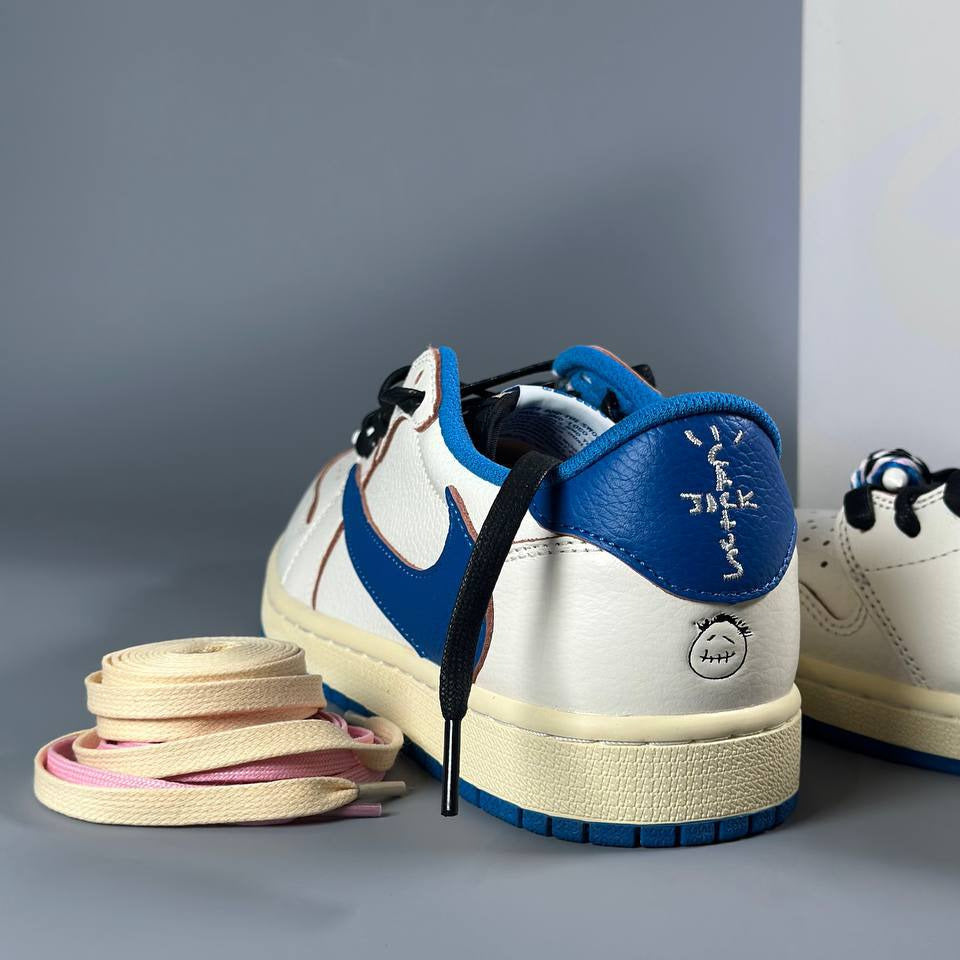 Travis Scott x Fragment x Air Jordan 1 Low OG SP – Sail Military Blue