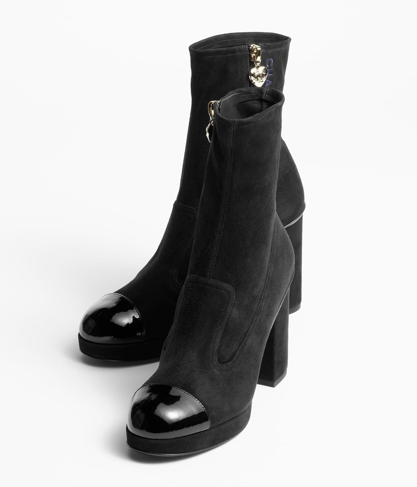 SHORT BOOTS BLACK SUEDE KIDSKIN - 35
