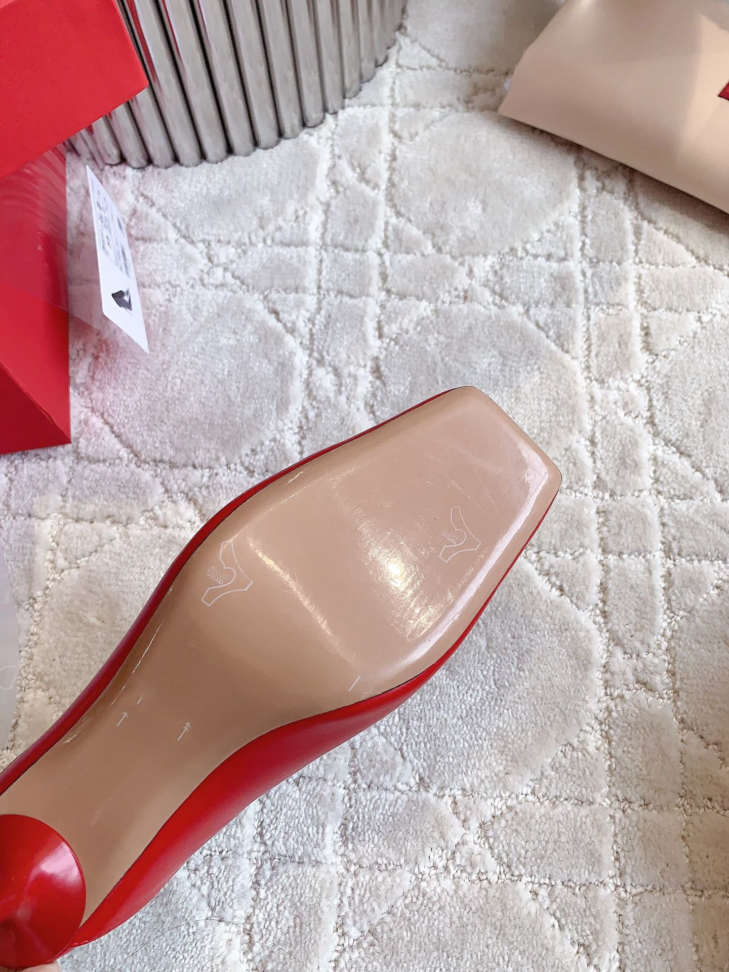 Vlogo Spool Square Toe Red - 35